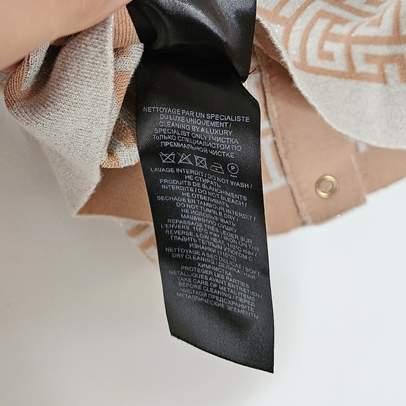 Balmain short sleeve crop top monogram cardigan Medium M - Picture 4 of 5